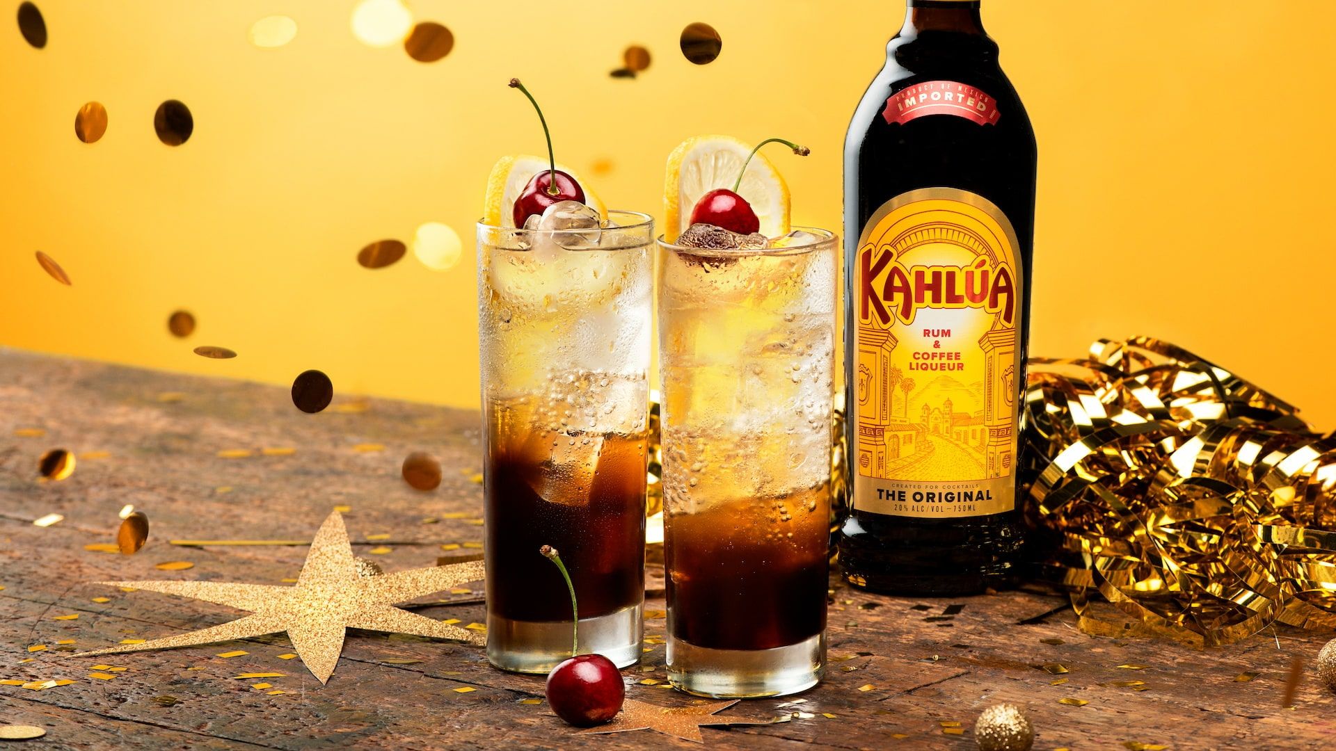 Kahlua collins cocktails