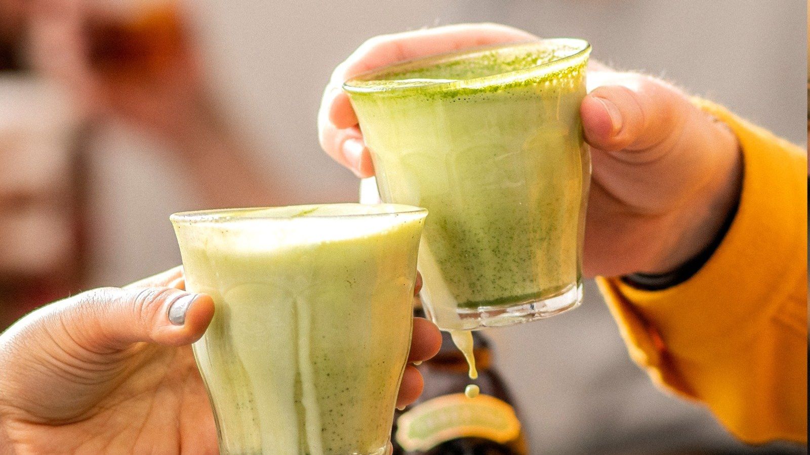 Kahlua matcha latte drink