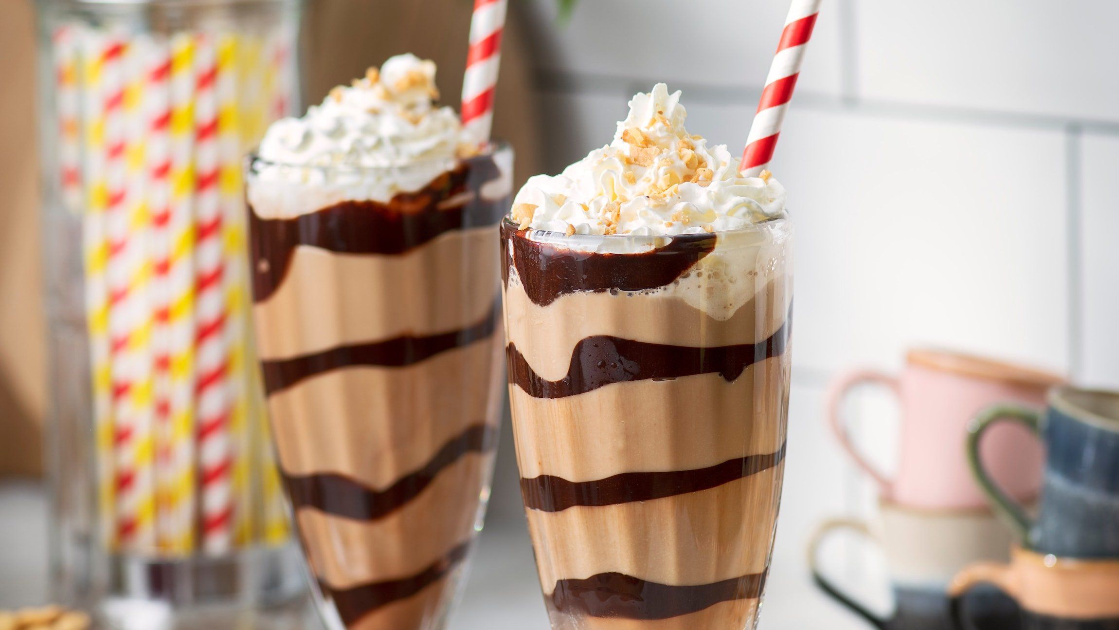 Kahlua peanut fudge frappes