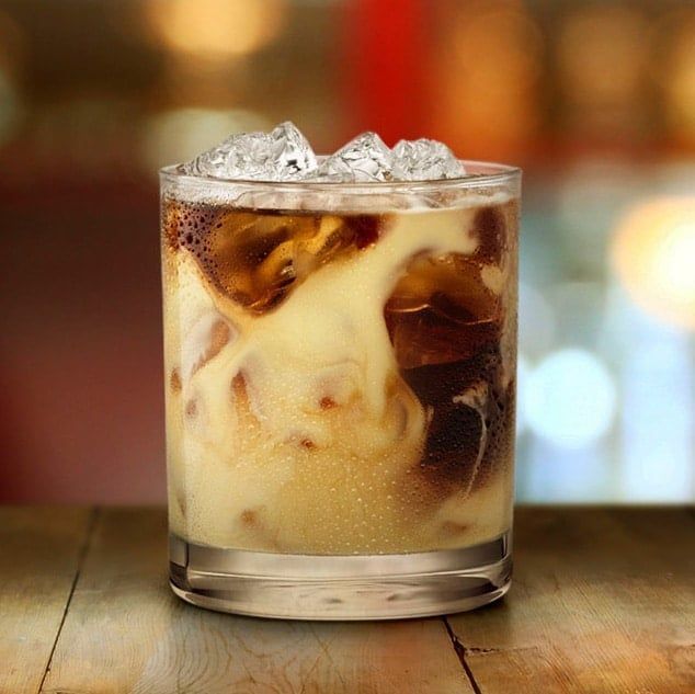 Eggnog white russian on a table