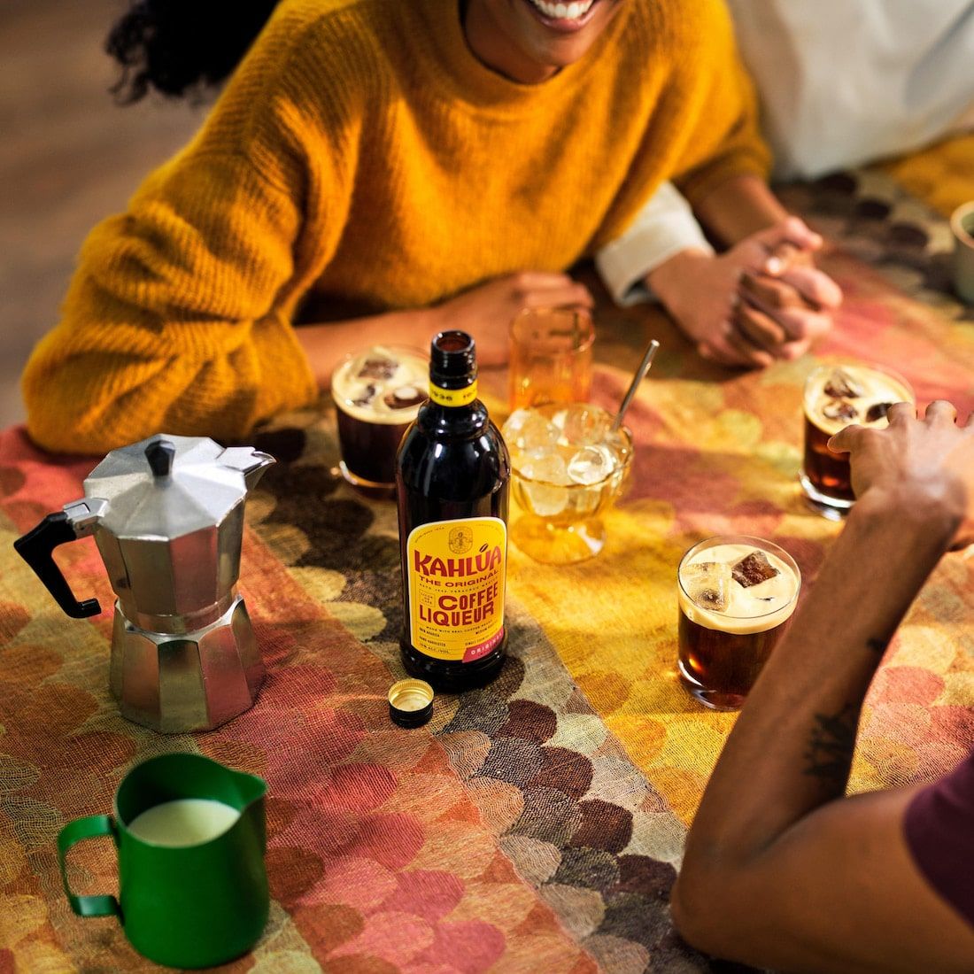 People enjoying kahlua cocktails