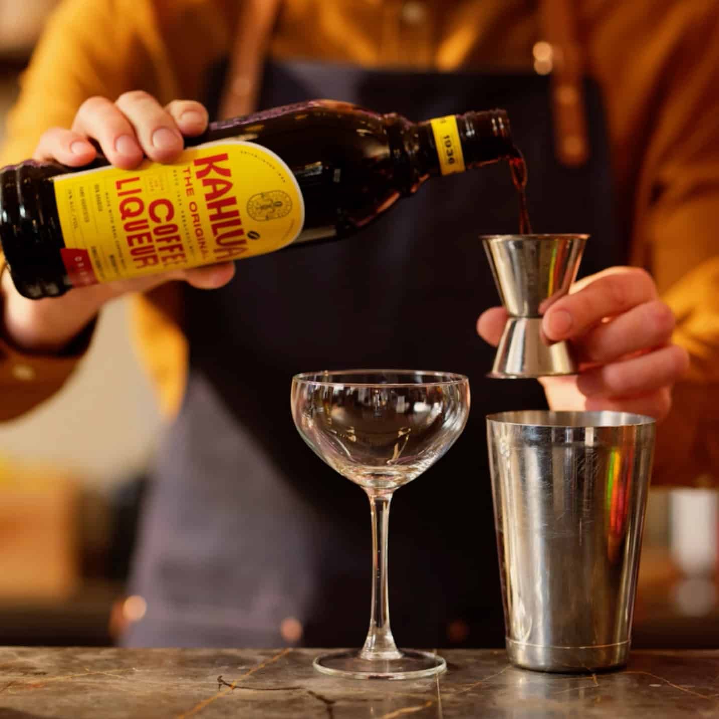 Kahlua Pour into cocktail shaker