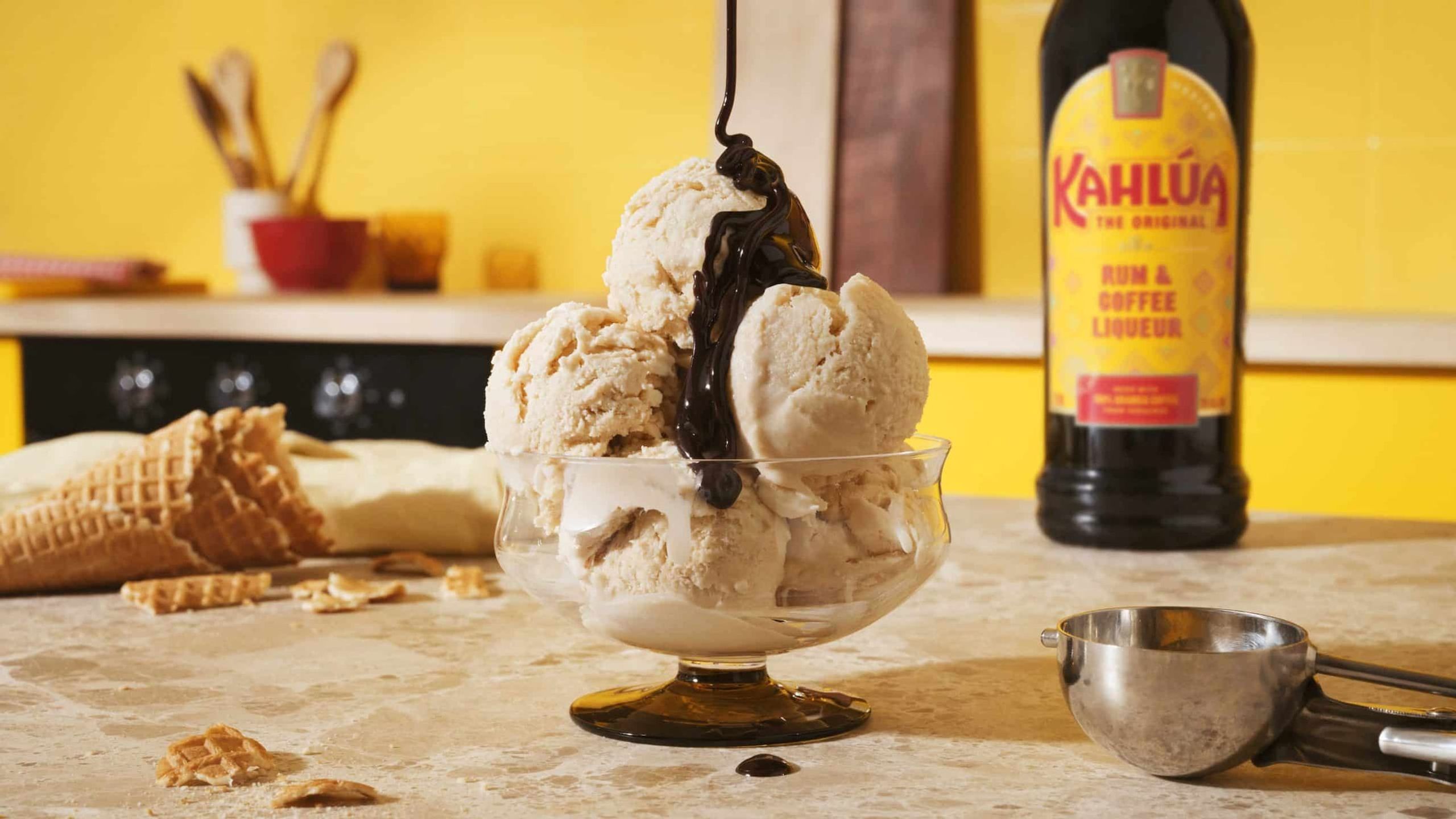 coffee ice cream with Kahlua