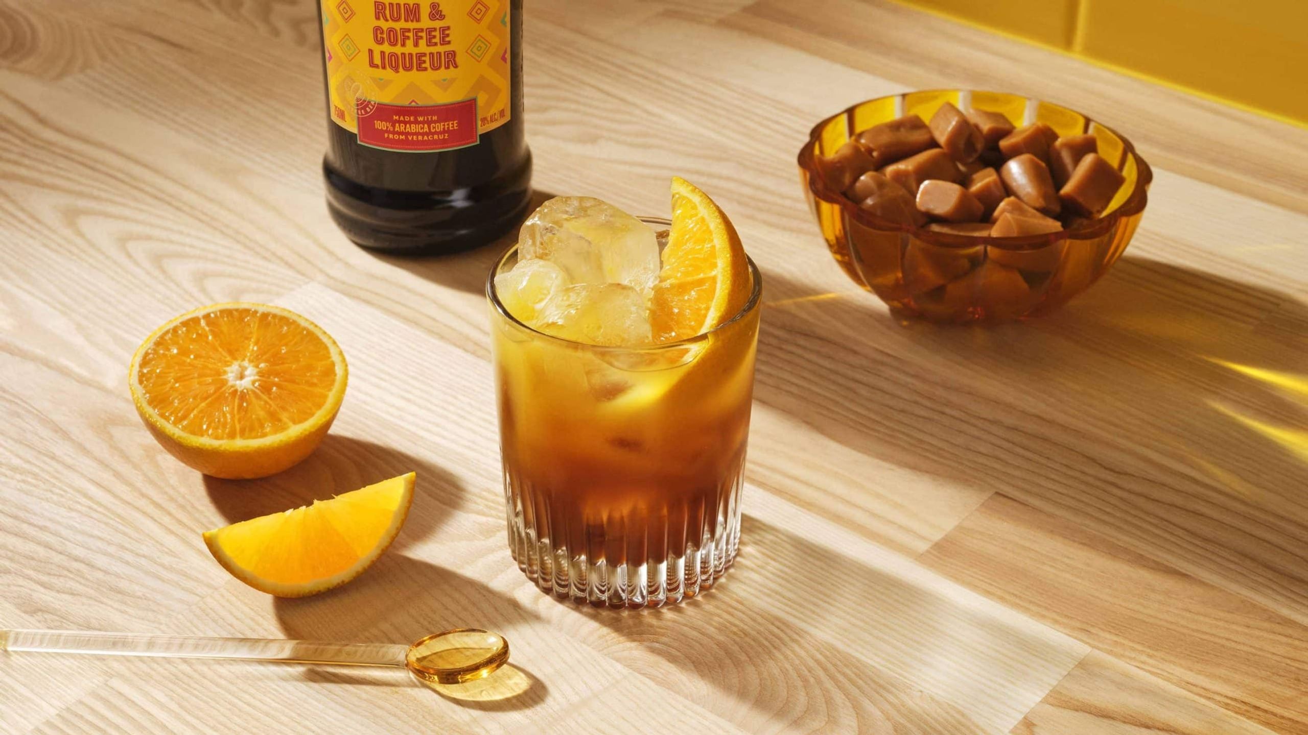 Kahlua and orange juice cocktail