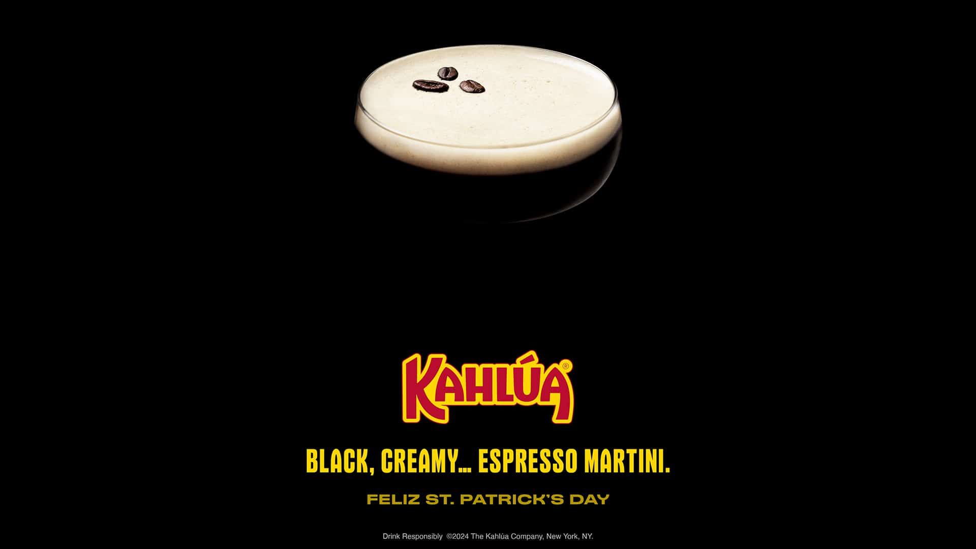 kahlua st patricks day espresso martini cocktail