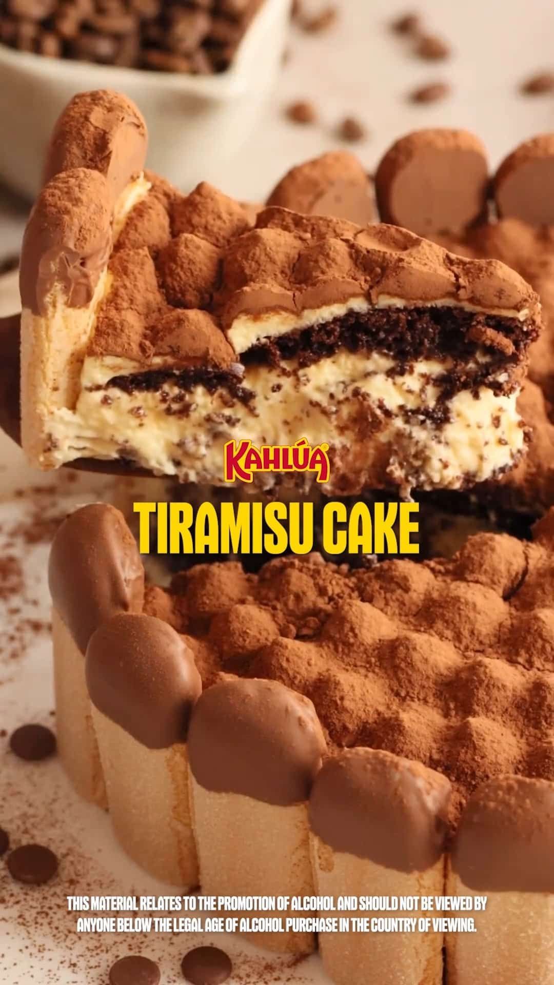 Kahlua tiramisu cake