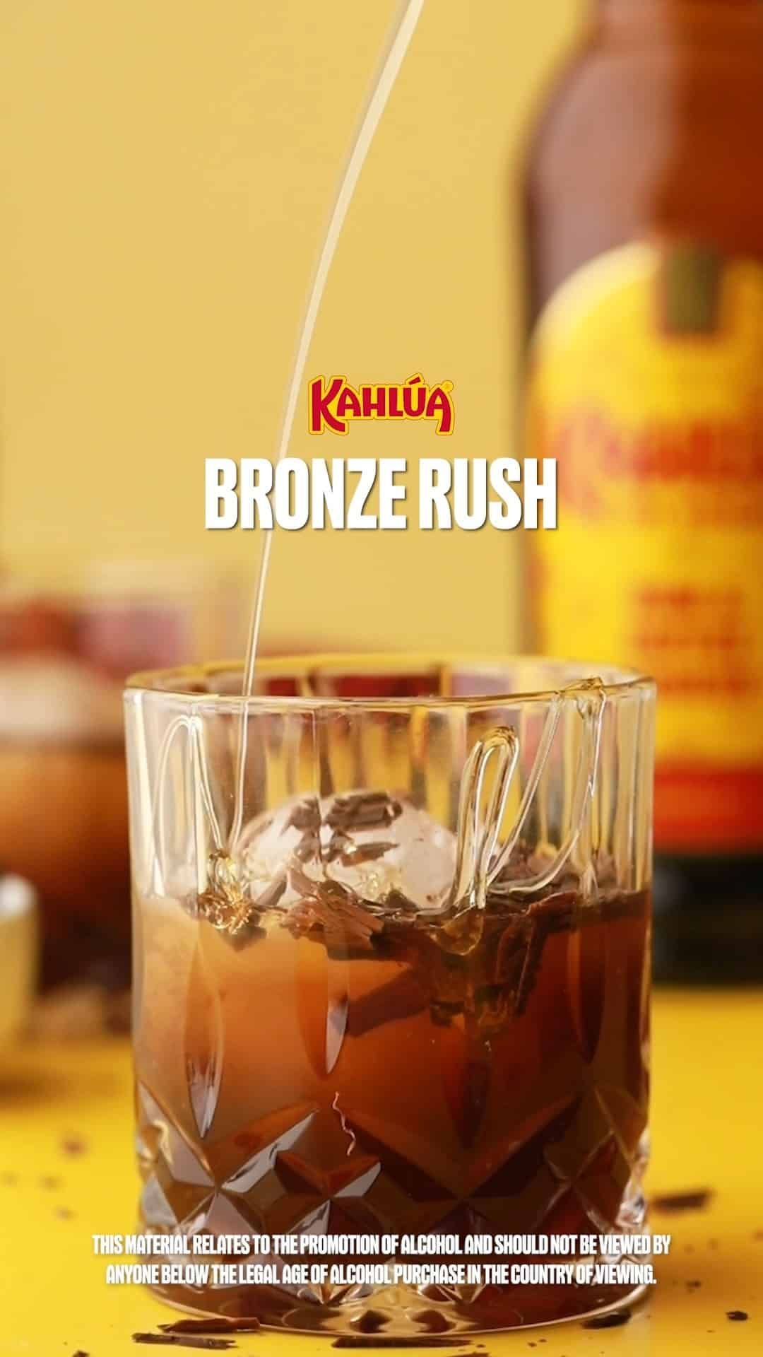 Kahlua bronze rush cocktail