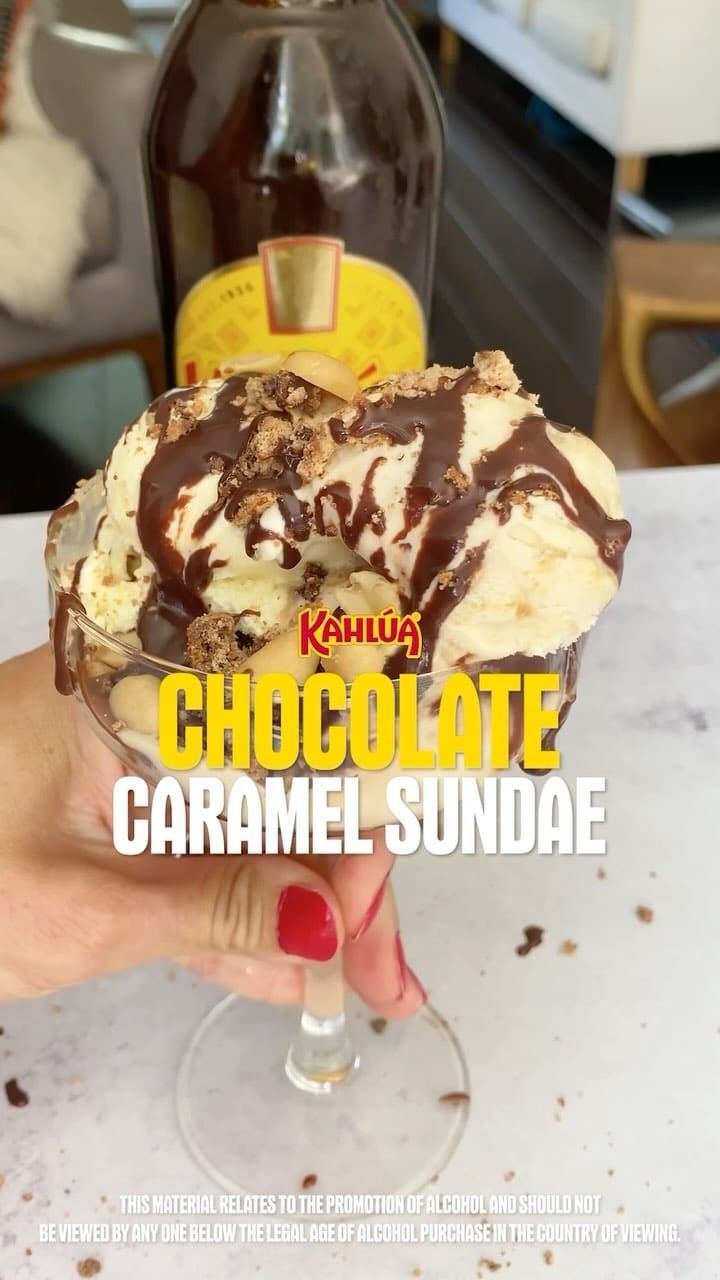 Chocolate cream sundae with kahlua