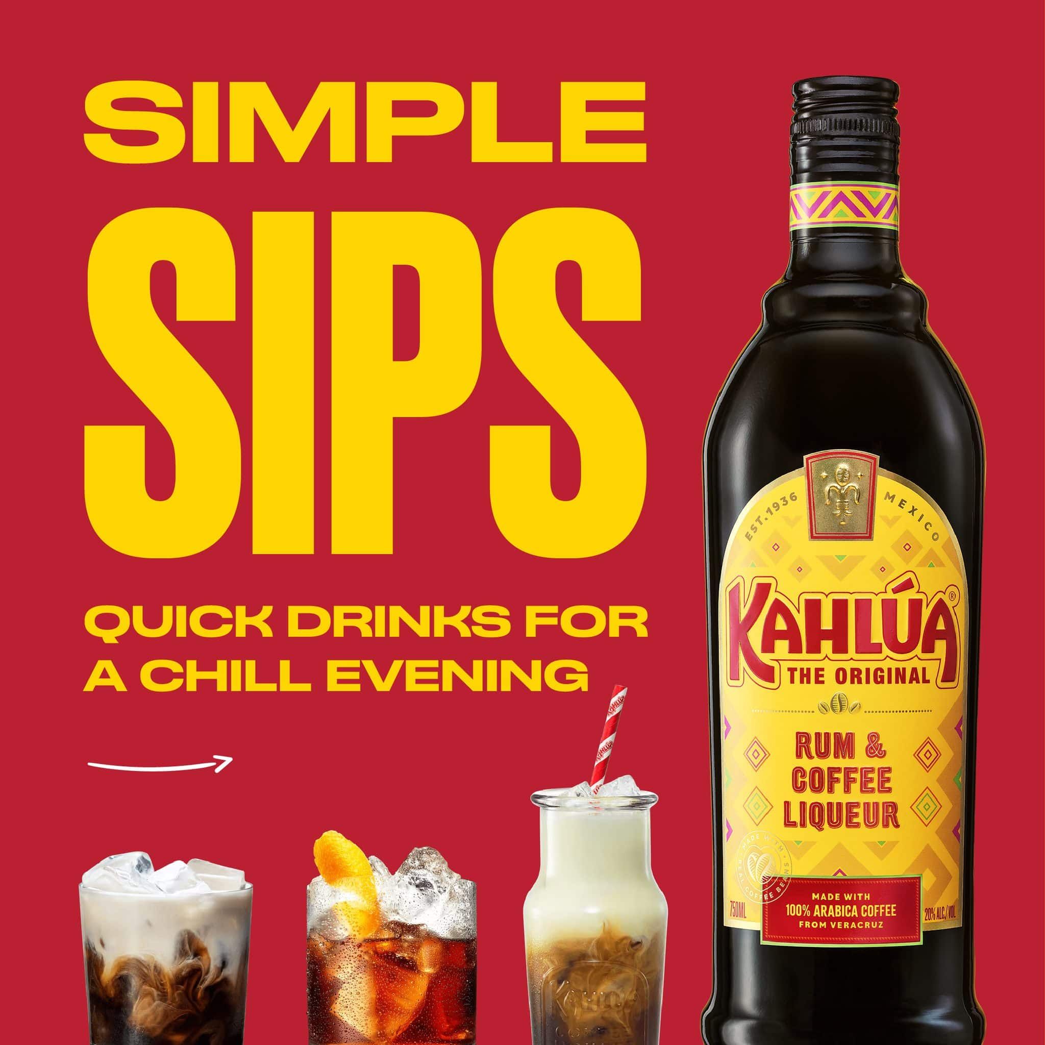 Three simple sip cocktails with Kahlua for a chill evening