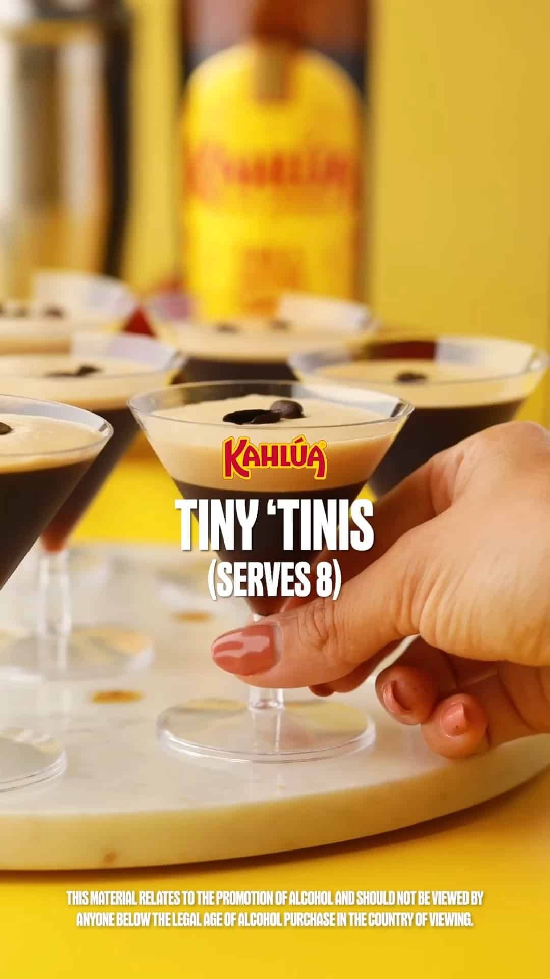 Kahlua Tiny 'Tinis cocktails