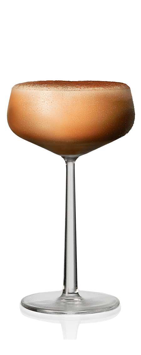 Tiramisu Espresso Martini cocktail against a transparent background