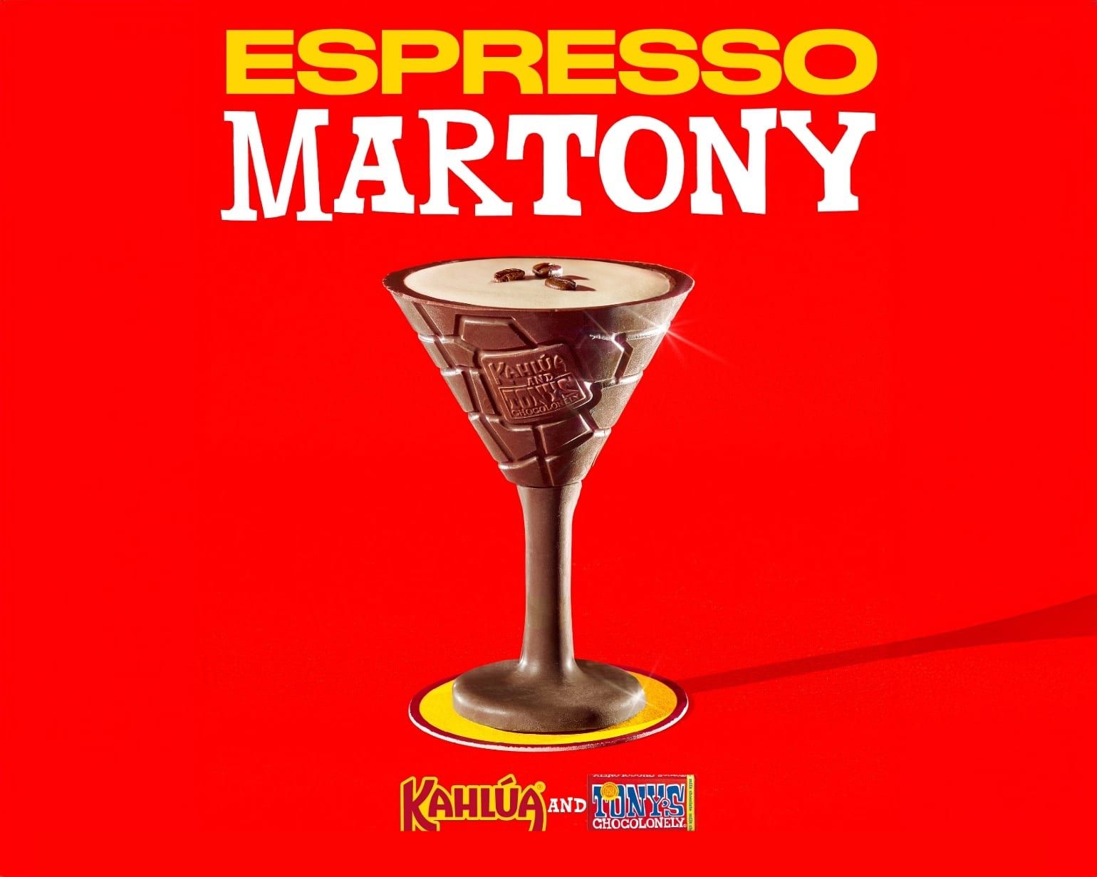 Espresso Martony campaign asset with chocolate espresso glass