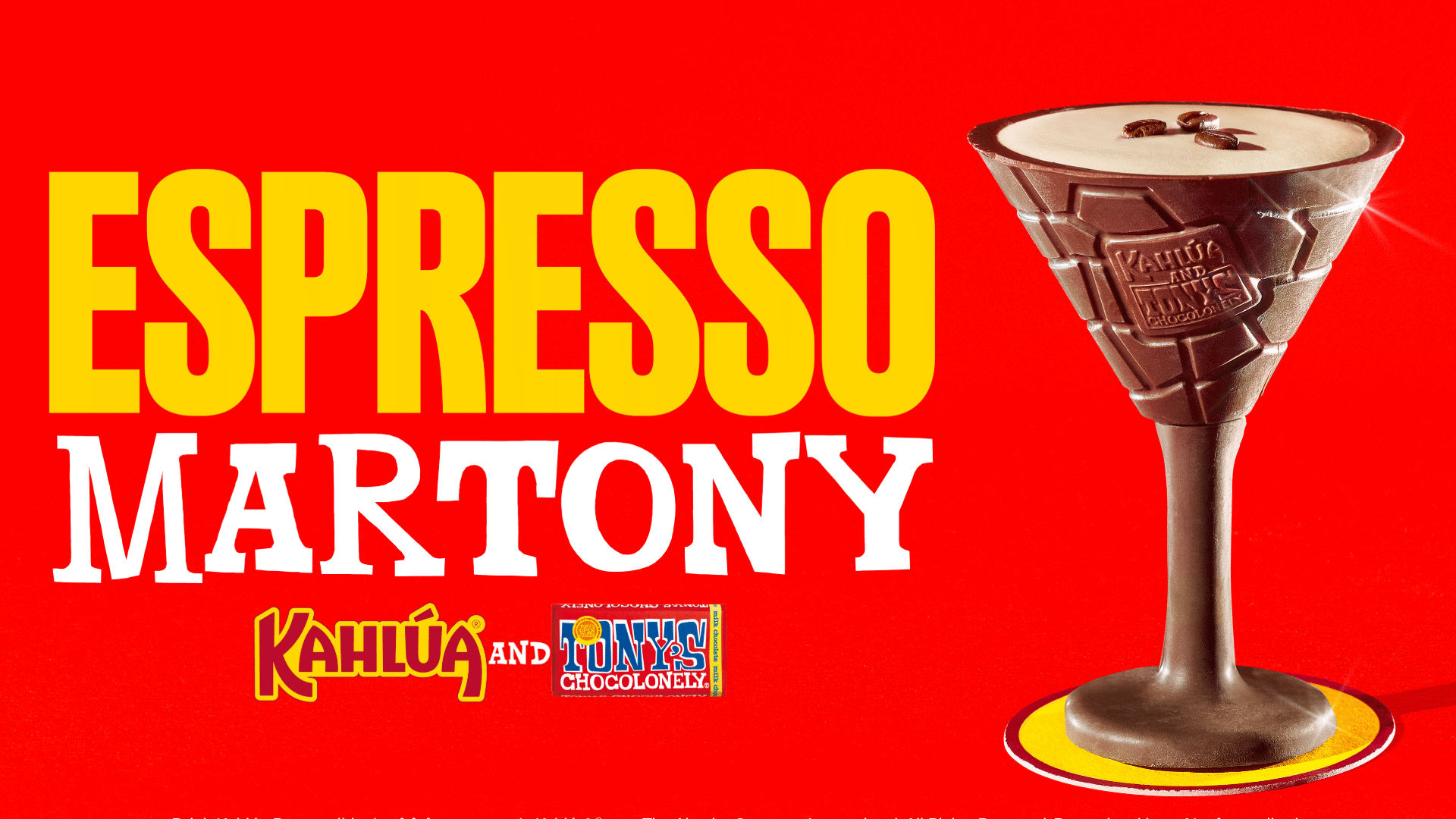 Espresso Martony campaign asset with chocolate espresso glass