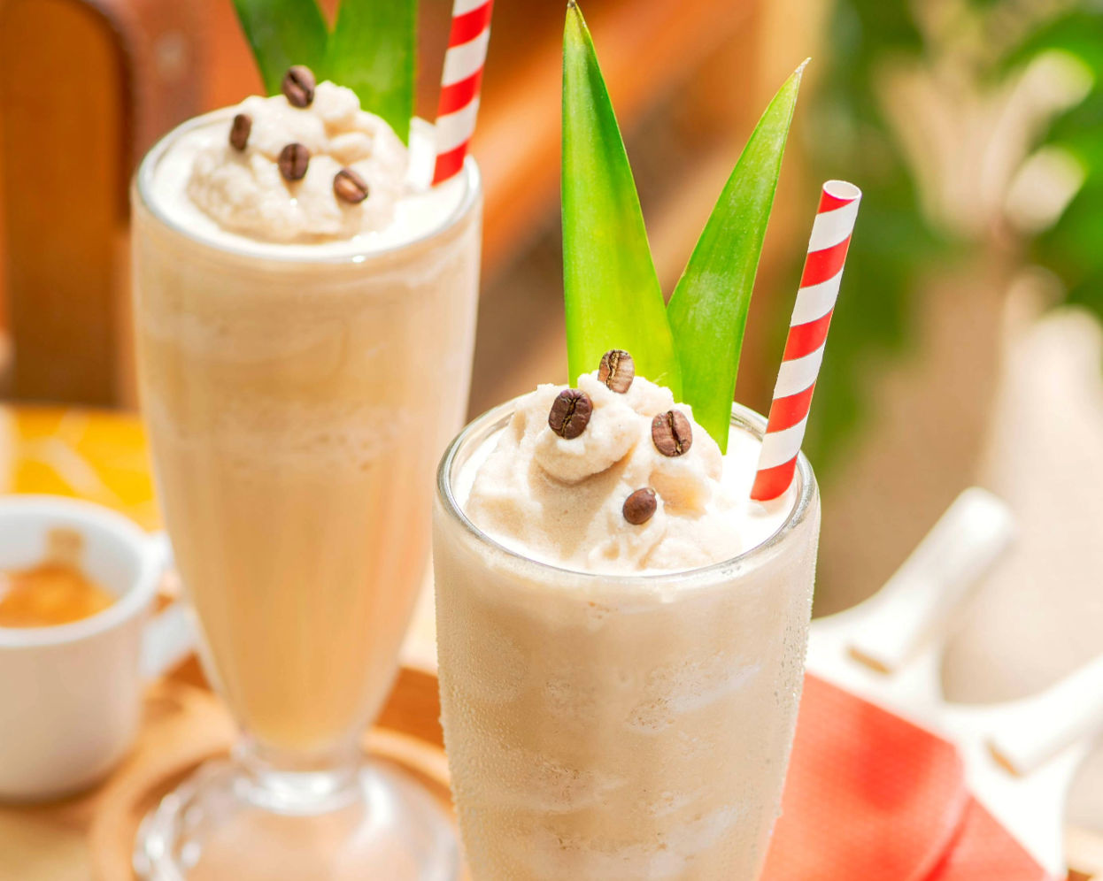 Two coffee Colada Mocktails