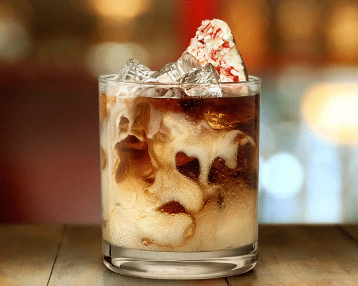 A peppermint White russian